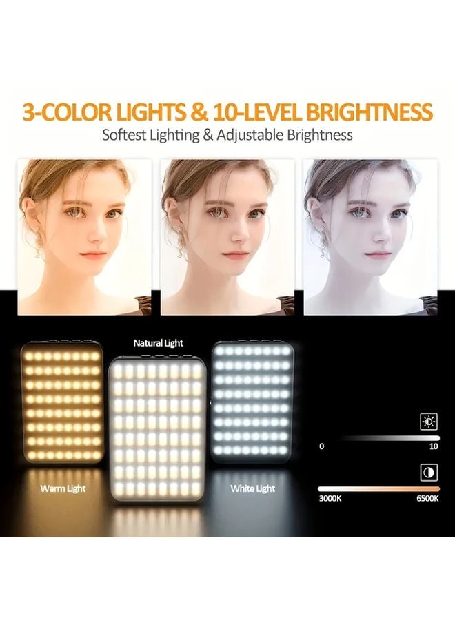 ضوء سيلفي مغناطيسي RGB 128 LED قابل للشحن بـ 3 أوضاع للبث المباشر وتسجيل الفيديو - Image 4
